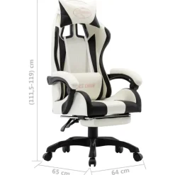 vidaXL - Race Stoel - Zwart - Kunstleer