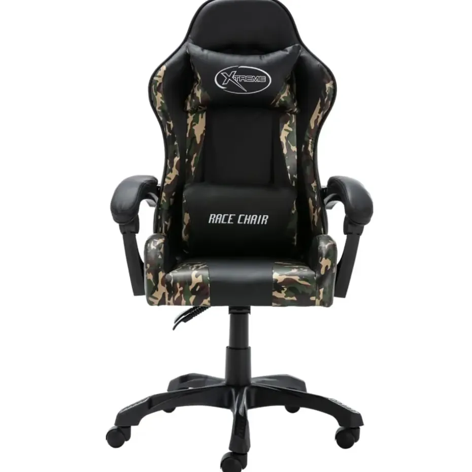 vidaXL - Race Stoel - Zwart - Kunstleer