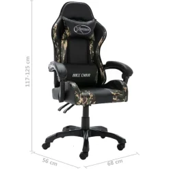 vidaXL - Race Stoel - Zwart - Kunstleer