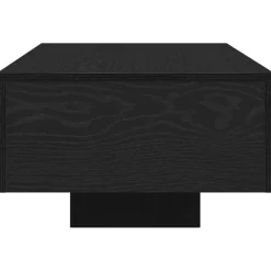 vidaXL - Rechthoekige Salontafel - Zwart eiken - Bewerkt hout - 100x49.5x31 cm