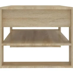 vidaXL - Rechthoekige Salontafel met schap - Sonoma eiken - Hout - 102x55 cm