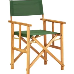 vidaXL - Regisseursstoelen - Groen - Hout - 2 stuks