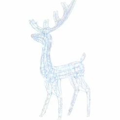 vidaXL - Rendier Kerstdecoratie - Koudwit - 70 x 41 x 120 cm