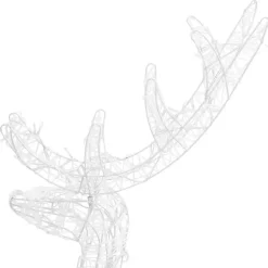 vidaXL - Rendier Kerstdecoratie - Koudwit - 70 x 41 x 120 cm