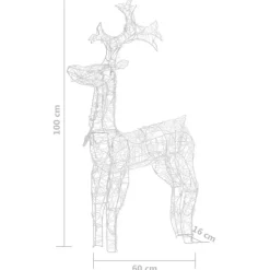 vidaXL - Rendier Kerstdecoratie - Multikleur