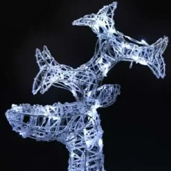 vidaXL - Rendier Kerstdecoratie - Koudwit