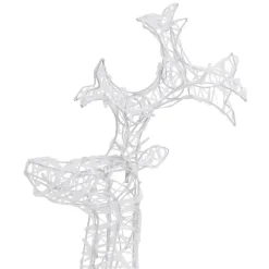 vidaXL - Rendier Kerstdecoratie - Warm white - 60 x 16 x 100 cm