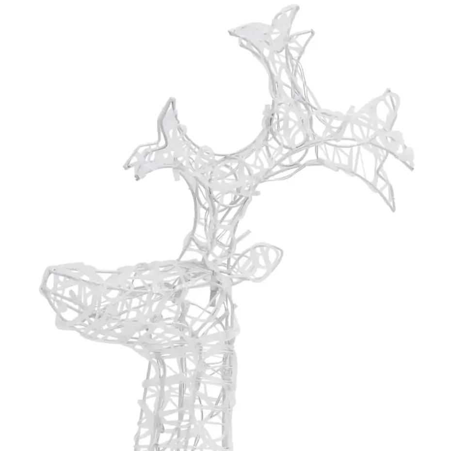 vidaXL - Rendier Kerstdecoratie - Warm white - 60 x 16 x 100 cm