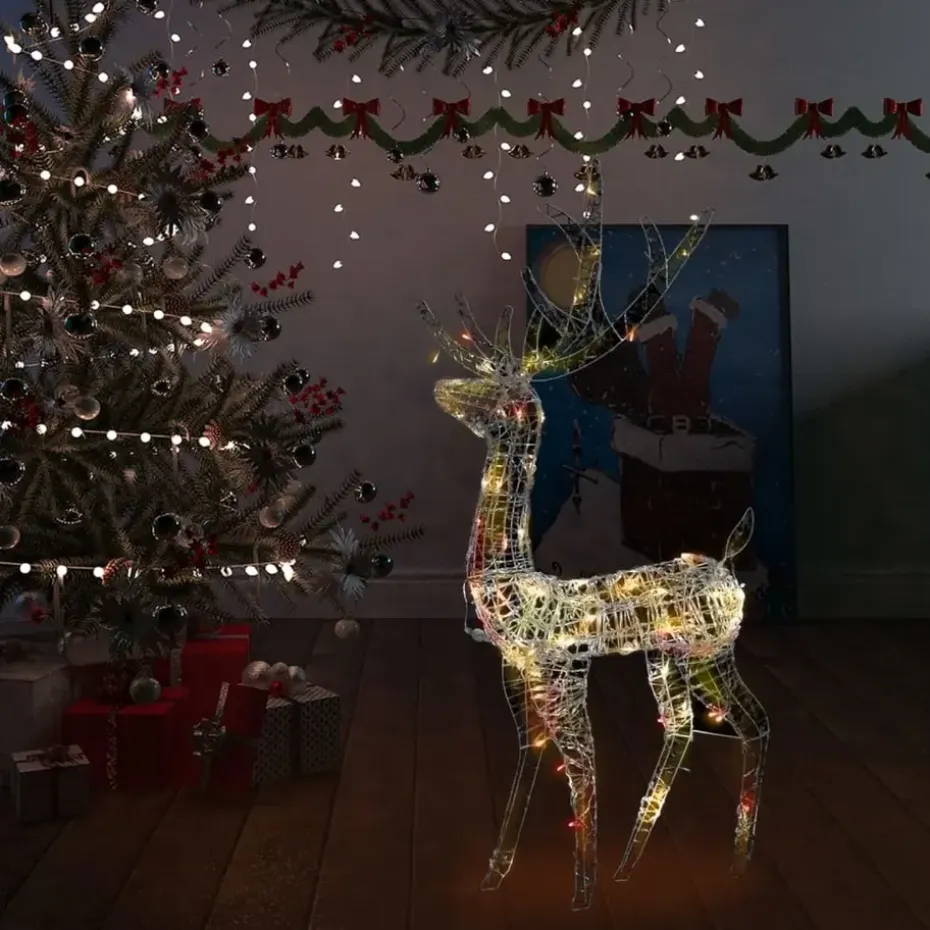 vidaXL - Rendier Kerstdecoratie - Multicolour - 70 x 41 x 120 cm