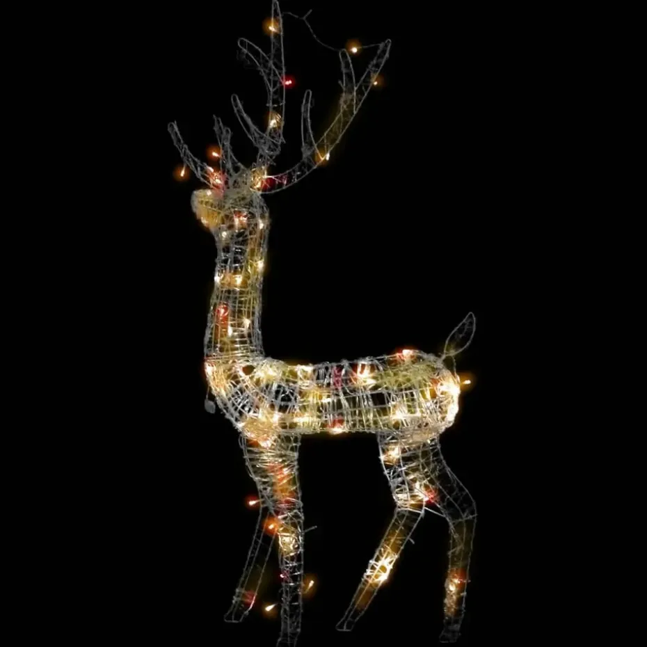 vidaXL - Rendier Kerstdecoratie - Multicolour - 70 x 41 x 120 cm