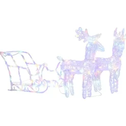 vidaXL - Rendieren En Slee Kerstversiering - Multikleur