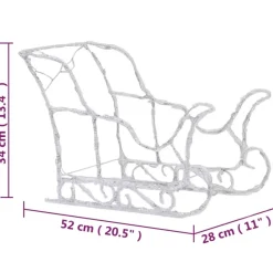 vidaXL - Rendieren En Slee Kerstversiering - Multicolour