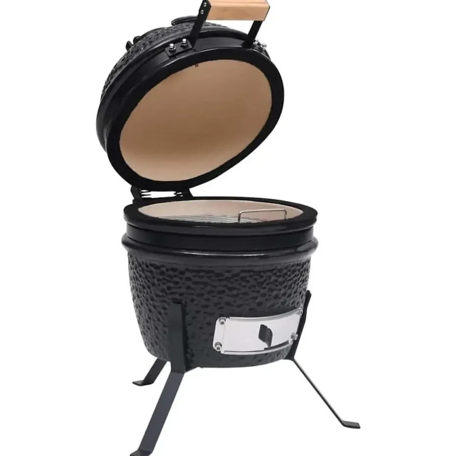 vidaXL - Rokersbarbecue - Zwart - Keramiek