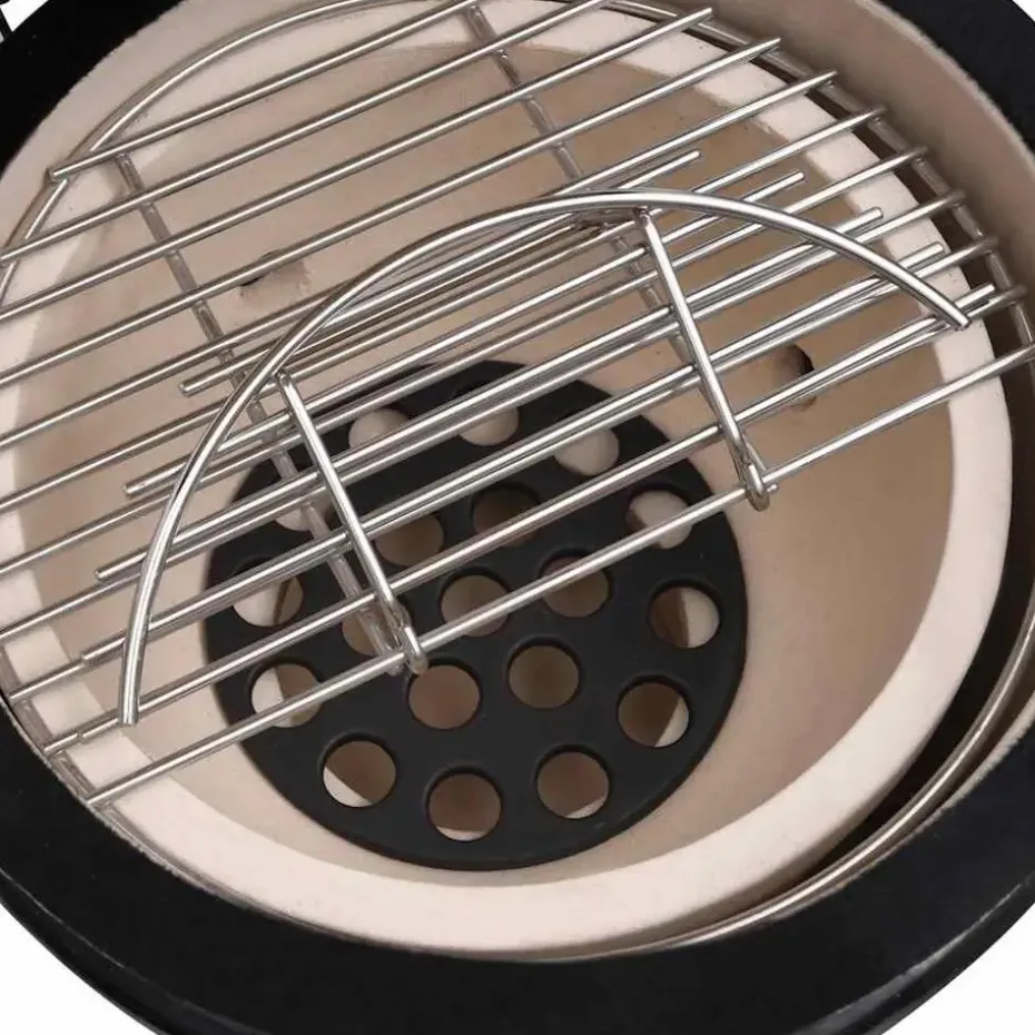 vidaXL - Rokersbarbecue - Zwart - Keramiek