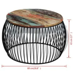 vidaXL - Salontafel - Bruin - Hout - 68 x 37 cm