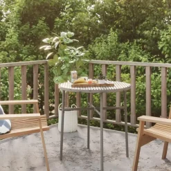 vidaXL - Salontafel - Grijs - Poly rattan