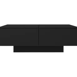 vidaXL - Salontafel - Zwart - Bewerkt hout - 90 x 60 x 31 cm