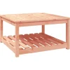 vidaXL - Salontafel met opbergruimte - Naturel - Douglashout - 82,5x82,5x45 cm