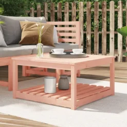 vidaXL - Salontafel met opbergruimte - Naturel - Douglashout - 82,5x82,5x45 cm