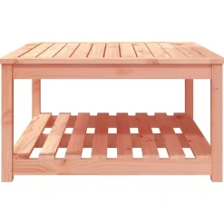 vidaXL - Salontafel met opbergruimte - Naturel - Douglashout - 82,5x82,5x45 cm