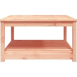 vidaXL - Salontafel met opbergruimte - Naturel - Douglashout - 82,5x82,5x45 cm