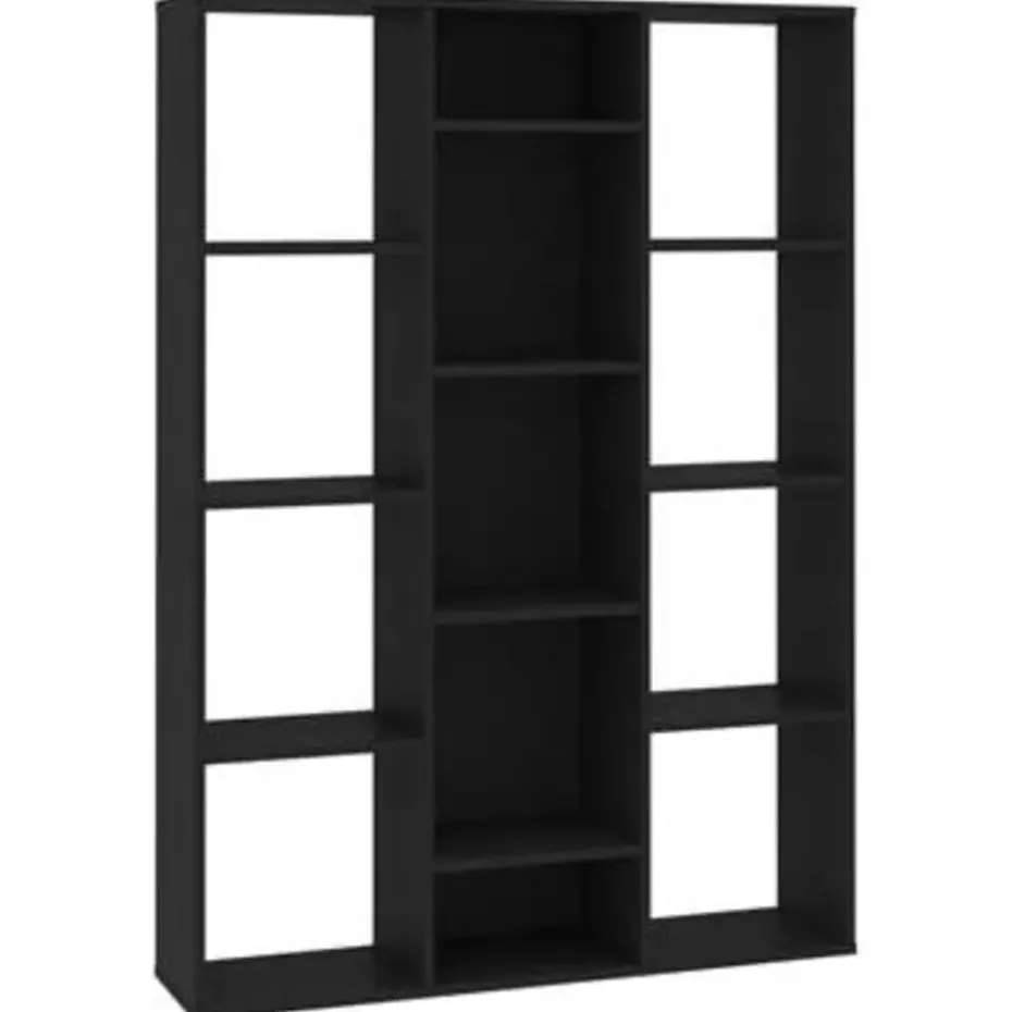 vidaXL - Scheidingswand - Zwart - Bewerkt hout