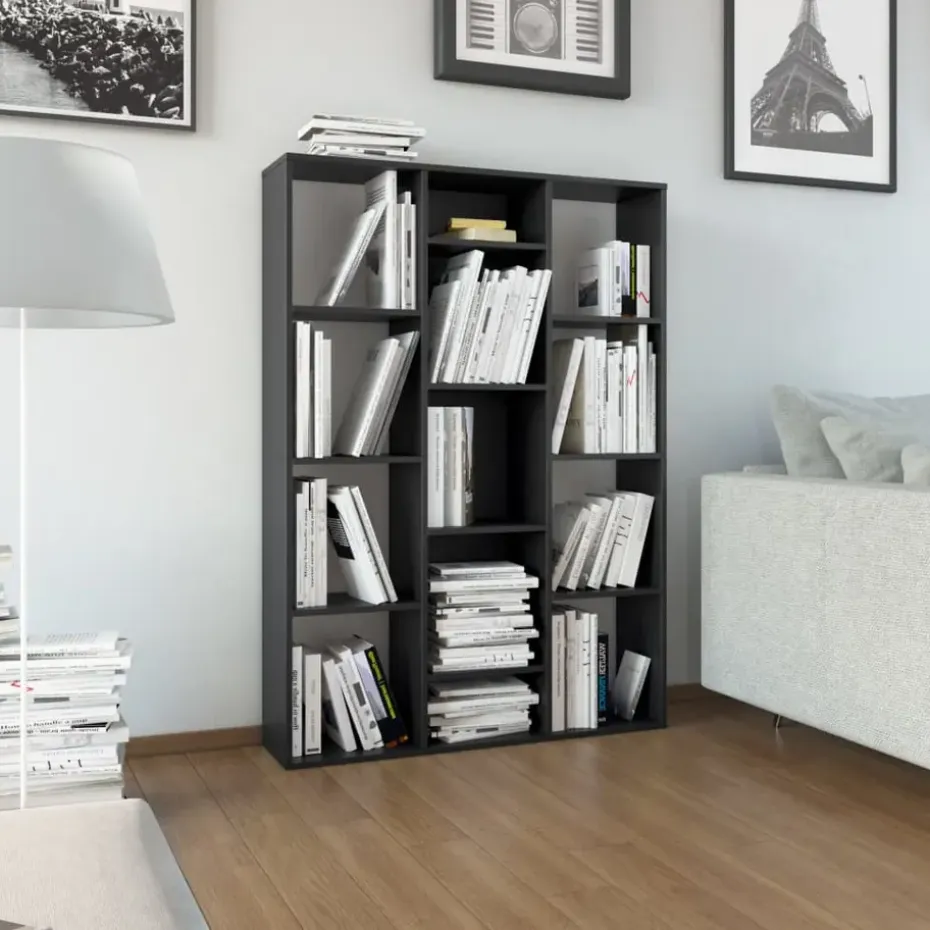 vidaXL - Scheidingswand - Zwart - Bewerkt hout