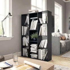 vidaXL - Scheidingswand - Zwart - Bewerkt hout