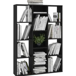 vidaXL - Scheidingswand - Zwart - Bewerkt hout