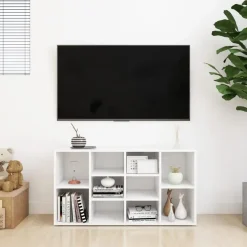 vidaXL - Schoenenbank - Wit - Bewerkt hout - 103x30x55 cm