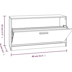 vidaXL - Schoenenbank - Zwart - Bewerkt hout
