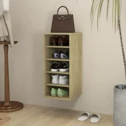 vidaXL - Schoenenkast - Bruin - Bewerkt hout - 31.5 x 35 x 70 cm