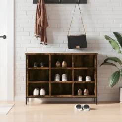 vidaXL - Schoenenkast - Bruin - Bewerkt hout