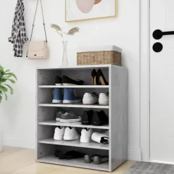 vidaXL - Schoenenkast - Grijs - Bewerkt hout - 60 x 35 x 70 cm