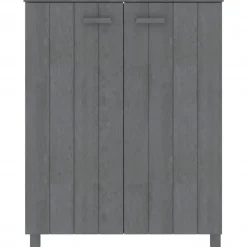 vidaXL - Schoenenkast - Grijs - Grenenhout