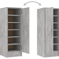 vidaXL - Schoenenkast - Grijs - Bewerkt hout - 31.5 x 35 x 92 cm
