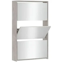 vidaXL - Schoenenkast - Grijs - Bewerkt hout