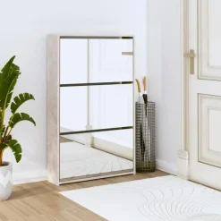 vidaXL - Schoenenkast - Grijs - Bewerkt hout