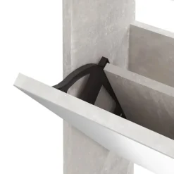 vidaXL - Schoenenkast - Grijs - Bewerkt hout