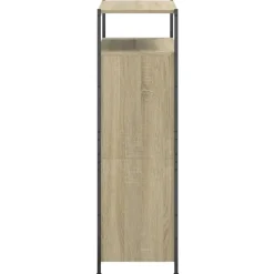 vidaXL - Schoenenkast 9 paar met 2 kleppen - Sonoma eiken - Hout - 75x34x112 cm