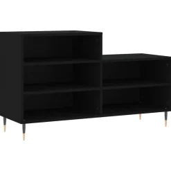 vidaXL - Schoenenkast 10 paar met metalen poten - Zwart - Hout - 102x36x60 cm