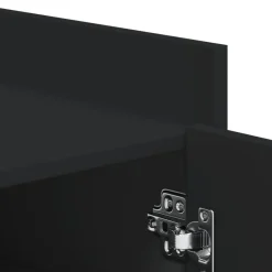 vidaXL - Schoenenkast 10 paar met 1 deur - Zwart - Bewerkt hout - 52x37.5x100 cm