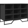 vidaXL - Schoenenkast 9 paar met 9 vakken - Zwart - Bewerkt hout - 90x38x61.5 cm