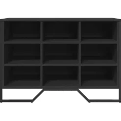 vidaXL - Schoenenkast 9 paar met 9 vakken - Zwart - Bewerkt hout - 90x38x61.5 cm