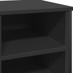 vidaXL - Schoenenkast 9 paar met 9 vakken - Zwart - Bewerkt hout - 90x38x61.5 cm