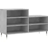 vidaXL - Schoenenkast 10 paar met metalen poten - Betongrijs - 102x36x60 cm