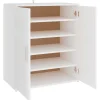 vidaXL - Schoenenkast - Wit - Bewerkt hout - 60 x 35 x 70 cm