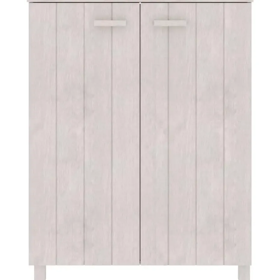 vidaXL - Schoenenkast - Wit - Grenenhout