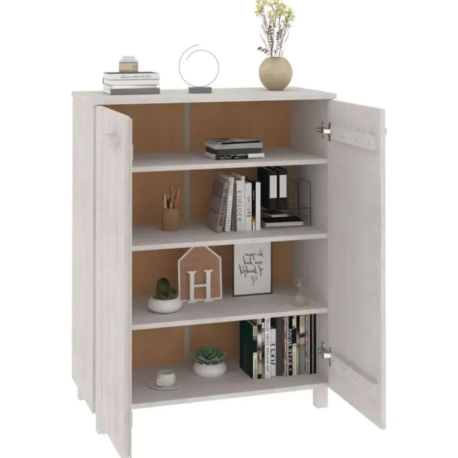 vidaXL - Schoenenkast - Wit - Grenenhout