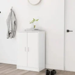vidaXL - Schoenenkast - Wit - Bewerkt hout - 60 x 35 x 92 cm
